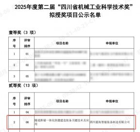 喜報(bào)|藍(lán)海智能榮獲“四川省機(jī)械工業(yè)科學(xué)技術(shù)獎”二等獎